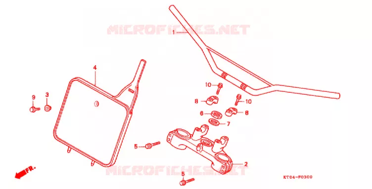 GUIDON Honda MOTO 200 XR 2000  XR200RY