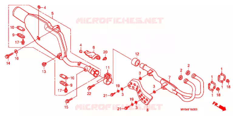 SILENCIEUX D'ECHAPPEMENT Honda MOTO 650 XR 2002  XR650L2