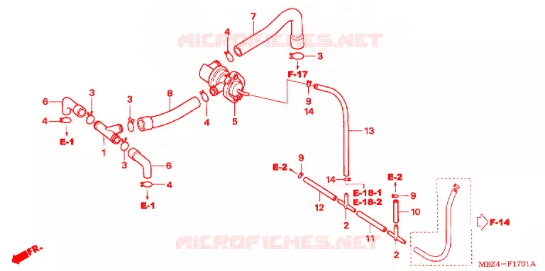 VALVE DE COMMANDE D'INJECTION D'AIR Honda MOTO 600 HORNET 2006  CB600F6_A