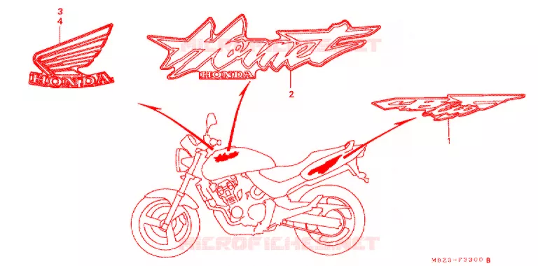 t (1) Honda MOTO 600 HORNET 1998  CB600FW