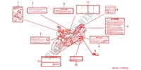 ETIQUETTE DE PRECAUTIONS pour Honda CB 900 F 919 2002