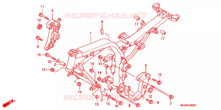 CADRE Honda MOTO 900 HORNET 2002  CB900F2