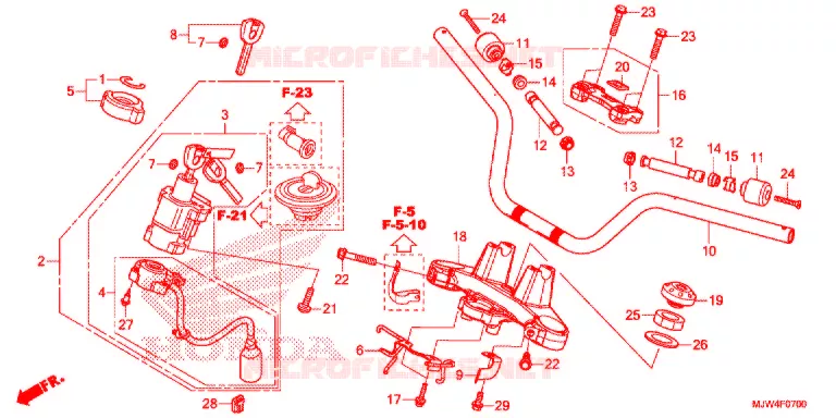 GUIDON - TE DE FOURCHE Honda MOTO 500 CB 2016  CB500XG