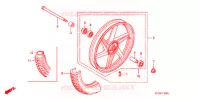 ROUE AVANT (3) pour Honda CBF 125 STUNNER Front brake drum 2009