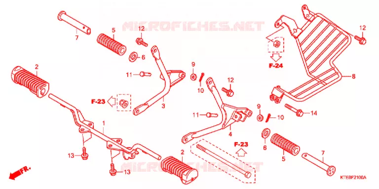REPOSE PIED (1) Honda MOTO 125 CBF 2007  CBF125M7