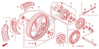 ROUE ARRIERE (2) pour Honda CBF 125 M STUNNER Front brake disk 2010