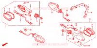 CLIGNOTANT (1) pour Honda CBF 125 MC STUNNER Front brake disk 2011