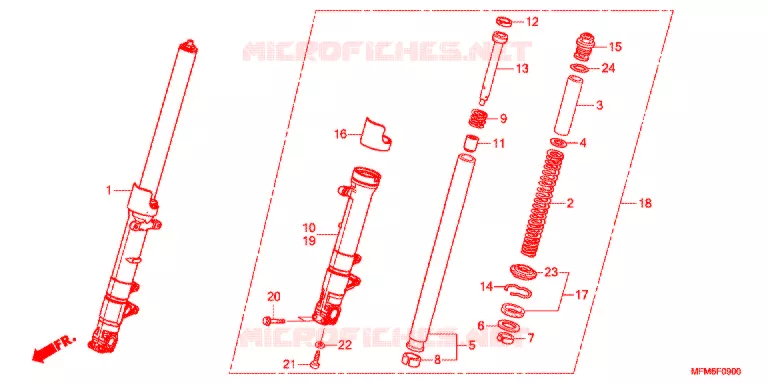 FOURCHE Honda MOTO 400 CB 2015  CB400ADE