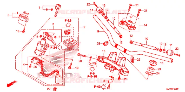 GUIDON - TE DE FOURCHE Honda MOTO 500 CB 2016  CB500FG