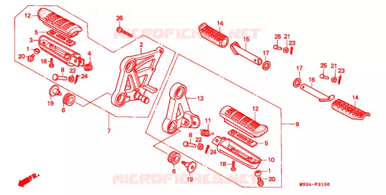 REPOSE PIED Honda MOTO 1000 CBR 1990  CBR1000FL