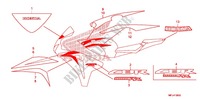 AUTOCOLLANTS (1) pour Honda CBR 1000 RR ABS RED 2009