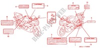 ETIQUETTE DE PRECAUTIONS pour Honda CBR 1000 RR 2005