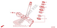 TE DE FOURCHE pour Honda CBR 1000 RR WHITE 2014