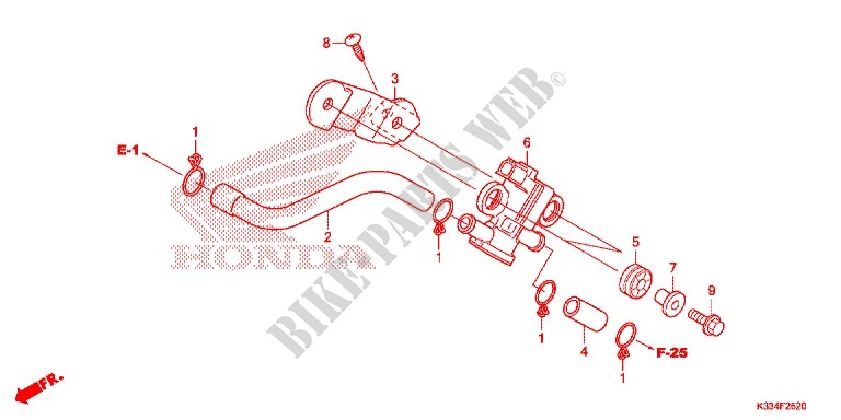 ELECTROVANNE D'INJECTION D'AIR pour Honda CBR 300 ABS RED 2015