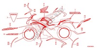 AUTOCOLLANTS (CBR300R/RA 4A,4AC,4CM,8A,8CM,9AC) pour Honda CBR 300 ABS 2016
