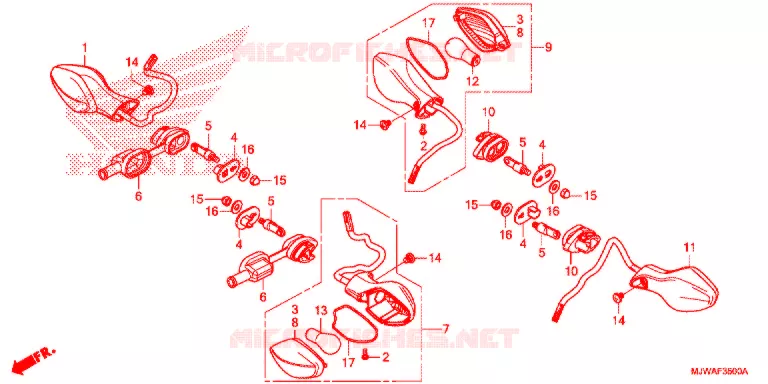 CLIGNOTANT Honda MOTO 500 CBR 2016  CBR500RG