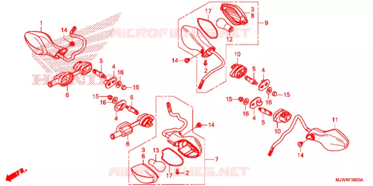 CLIGNOTANT Honda MOTO 500 CBR 2016  CBR500RG