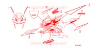 AUTOCOLLANTS (4) pour Honda CBR 600 RR ABS 2009