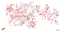 CAPOT DE RESERVOIR pour Honda CBR 600 RR ABS RED 2013