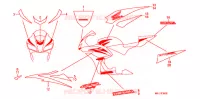 AUTOCOLLANTS (1) pour Honda CBR 600 RR 2008