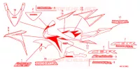 AUTOCOLLANTS (4) pour Honda CBR 1000 RR ABS BLACK 2010