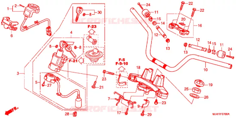 GUIDON - TE DE FOURCHE Honda MOTO 400 CBR 2016  CBR400RAG