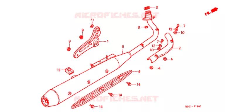 SILENCIEUX D'ECHAPPEMENT Honda MOTO 50 BENLY 2004  CD50S4