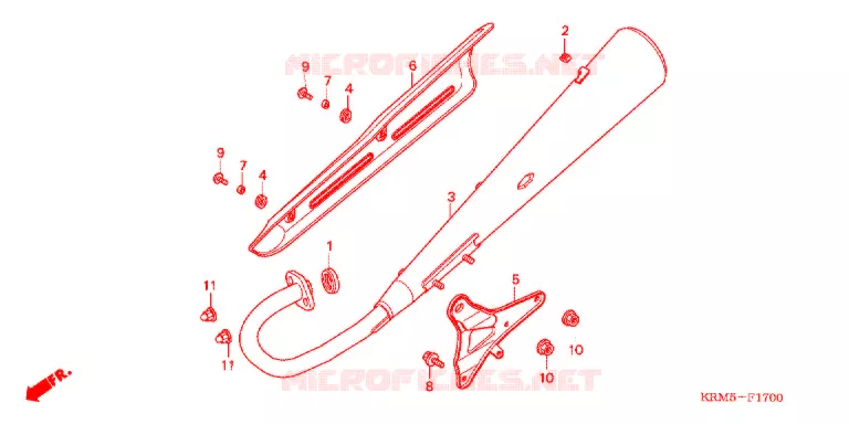 SILENCIEUX D'ECHAPPEMENT (1) Honda MOTO 150 CG 2005  CG150ES5