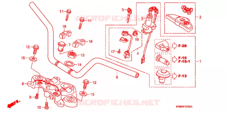 GUIDON - TE DE FOURCHE Honda MOTO 150 CG 2008  CG150ES8