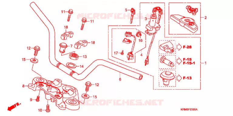 GUIDON - TE DE FOURCHE Honda MOTO 150 CG 2007  CG150ESD7
