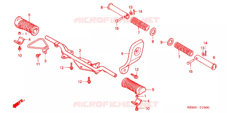 REPOSE PIED (1) Honda MOTO 150 CG 2005  CG150JC5