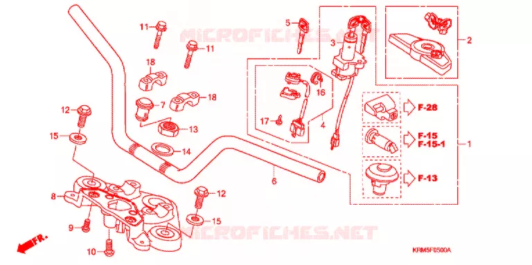 GUIDON - TE DE FOURCHE Honda MOTO 150 CG 2007  CG150S7