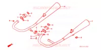SILENCIEUX D'ECHAPPEMENT pour Honda CB 125 TWIN 1990
