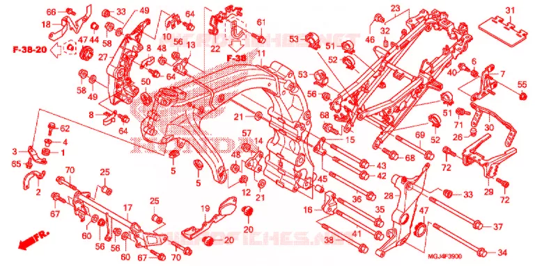 CADRE Honda MOTO 1000 CBF 2016  CBF1000FAC