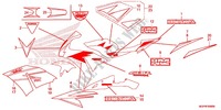 AUTOCOLLANTS (1) pour Honda CBR 1000 RR ABS RED 2012