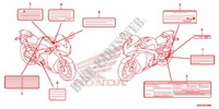 ETIQUETTE DE PRECAUTIONS pour Honda CBR 1000 RR ABS RED 2012
