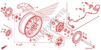 ROUE ARRIERE pour Honda CBR 1000 RR ABS RED 2012