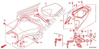 SELLE (CBR1000RR/RA) pour Honda CBR 1000 RR ABS RED 2012