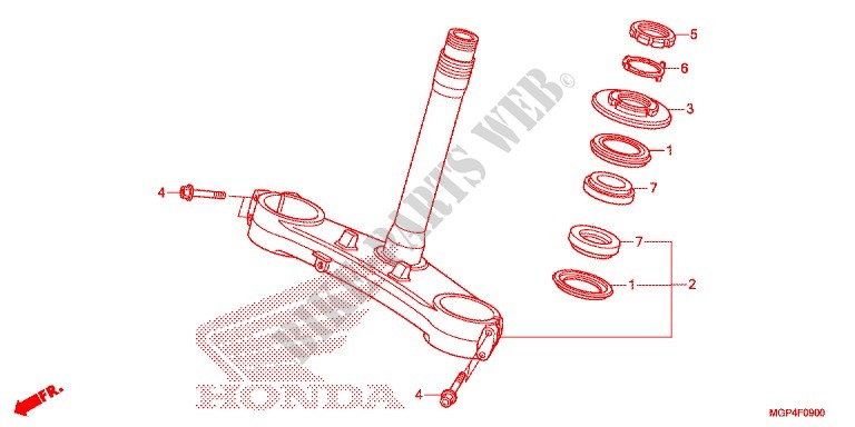 TE DE FOURCHE pour Honda CBR 1000 RR SP ABS TRICOLOUR 2014