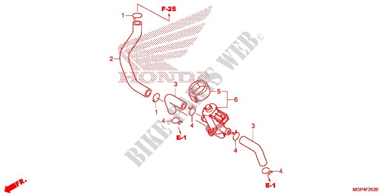 VALVE DE COMMANDE D'INJECTION D'AIR pour Honda CBR 1000 RR SP ABS TRICOLOUR 2014