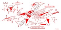 AUTOCOLLANTS (CBR125RW'07,'08,'09,'10) pour Honda CBR 125 2009