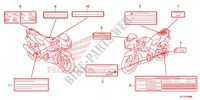 ETIQUETTE DE PRECAUTIONS (CBR125RW'07,'08,'09,'10) pour Honda CBR 125 2009
