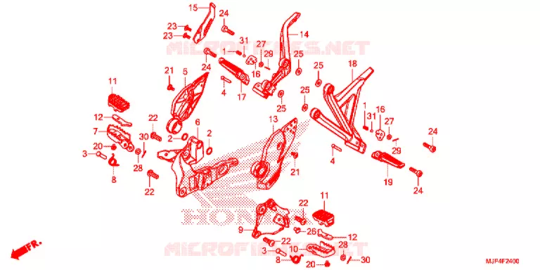 REPOSE PIED Honda MOTO 1000 AFRICA-TWIN 2016  CRF1000AG