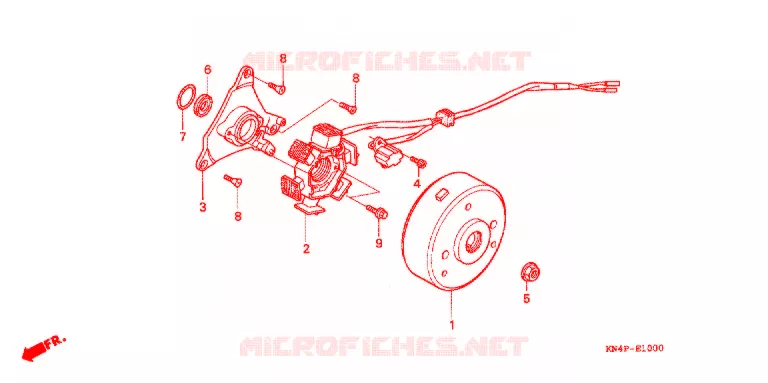 ALTERNATEUR (CRF100F) Honda MOTO 100 CRF 2004  CRF100F4