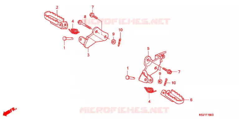 REPOSE PIED Honda MOTO 100 CRF 2005  CRF100F5