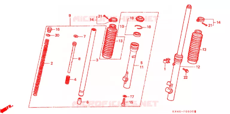 FOURCHE Honda MOTO 100 CRF 2006  CRF100F6