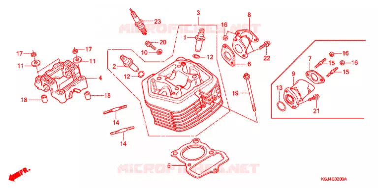 CULASSE Honda MOTO 100 CRF 2006  CRF100F6