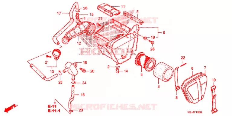 FILTRE A AIR Honda MOTO 100 CRF 2008  CRF100F8