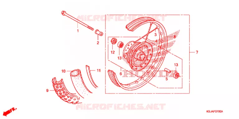 ROUE AVANT Honda MOTO 100 CRF 2008  CRF100F8