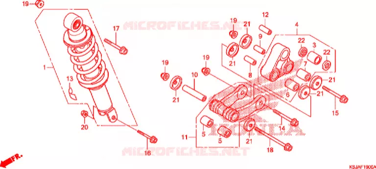 AMORTISSEUR ARRIERE Honda MOTO 100 CRF 2009  CRF100F9